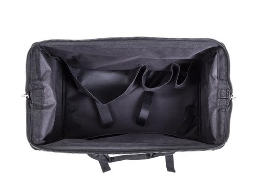 The Batavia Medium Tool Bag is a convenient solution for storing and transporting tools. This bag is made of durable polyester and features several compartments and pockets for storing tools of different sizes.Specifications:Volume: 15 litres.Material: Polyester.Dimensions (L x W x H): 320 x 210 x 230mm.Weight: 0.42kg.