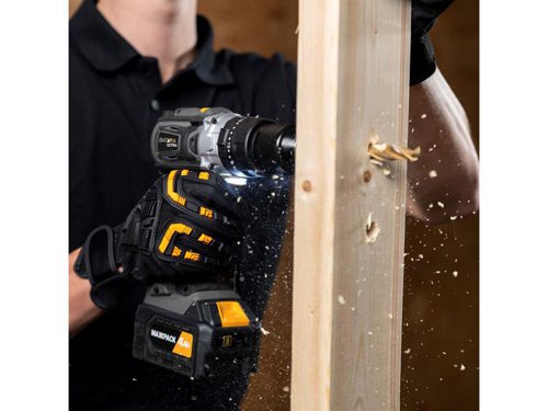 The Batavia MAXXPACK ULTRA Brushless Combi Drill is the perfect tool for all your drilling and driving projects. Whether you are looking for a powerful combi drill for your home renovation or a tool for your professional projects.Thanks to the impact function, this tool can even be used for drilling in stone and masonry.Equipped with a brushless motor, which results in a longer run time, more power and a longer lifetime, compared to a 'normal' Combi Drill. It also features an electronic speed control, to deliver the power you need for tough projects and ultimate control for the more delicate surfaces. MAXXPACK ULTRA has been specially designed for tough applications. Tested and approved for and by the professional, with a two-year warranty.Specifications:Chuck: 2-13mm.No Load Speed: 0-500/0-1,800/min.Impact Rate: 0-28,800/bpm.Max. Torque: 60Nm.Weight: 1.28kg.This Batavia MAXXPACK ULTRA Brushless Combi Drill comes as a Bare Unit, NO battery or charger. Supplied in a carry case with: 6 x Drill Bits, 6 x Screw Bits and 1 x Bit Holder.