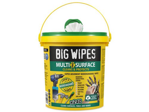 Big Wipes Multi-Surface Bio Pro+ Antiviral XL Wipes (Tub 240)