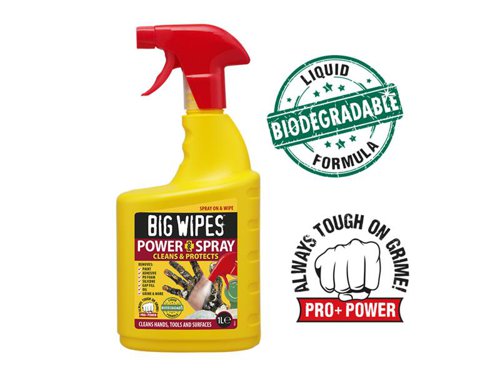 BGW2448 Big Wipes Power Spray Pro+ Antiviral Cleaning Spray 1 litre