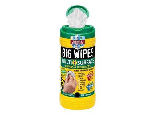 Big Wipes Multi-Surface Bio Pro+ Antiviral Wipes (Tub 80 + 25% Free)