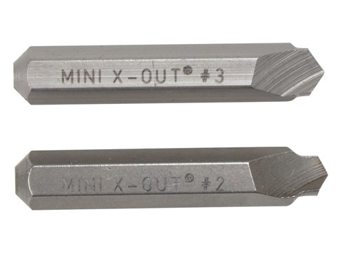 The Boa Mini X-Out® will remove broken, damaged or embedded screws from metal, wood, ceramics etc. Made from high-quality hardened steel, the Boa screw extractor fits all standard variable speed drills.Fits:Mini X-Out® #2: Screw sizes 6-7Mini X-Out® #3: Screw sizes 8-10