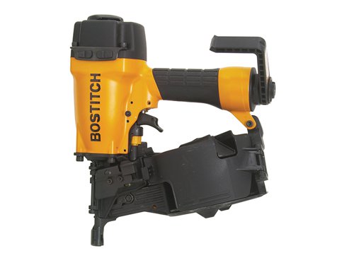 The high capacity N66C-2-E coil nailer is designed with a tough, resilient housing but uses light weight materials, making this tool ideal for all day use. The fastener depth adjustment gives ultimate control, and the tool is also compatible with both plastic and wire collated nails for maximum flexibility.Specificiations:Magazine Capacity: 225 (max).Nail Length: N Series: 32-64mm.Nail Diameter: N Series: 2.03-2.5mm.Nail Head: 4.5mm.Operating Pressure: 70-120 PSI, 4.8-8.3 Bar.Dimensions (LxWxH): 267 x 270 x 118mm.Weight: 1.99kg.