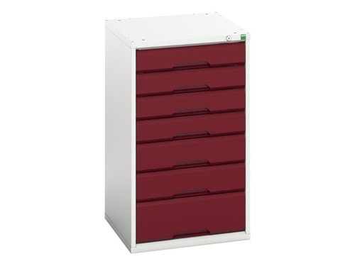 Bott Verso 7 Drawer Cabinet 525 x 900mm Crimson Red
