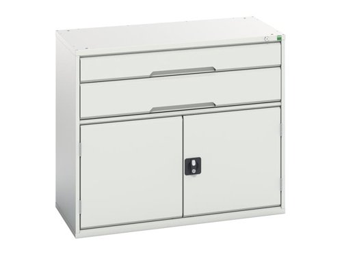 Bott Verso 2 Drawer + Cupboard 900 x 1050mm Light Grey