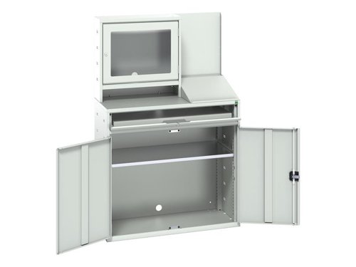 Bott Verso Computer Cupboard 1050 x 550 x 1650mm Light Grey