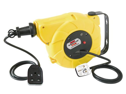 The Brennenstuhl Auto Cable Reel features safety cut-out and extra protection against contact. Its cable is made from oil-resistant, rubber-neoprene. The robust plastic housing protects the cable from damage and enables comfortable rolling of the extension cable. It can be fitted to walls and ceilings, and is also slewable up to 180°.Fitted with a BS 1363 plug and rated to IP20, suitable for indoor use.Nominal Current: 13AThis Brennenstuhl Auto Cable Reel has the following specification:Cable Length: 9mAdditional Cable Length: 2mNominal Current: 13ASocket Number: 1Cable Designation: H05VV-F 3G1,5Dimensions (H x L x W): 22.5 x 28 x 12.5cmWeight: 3.00kg