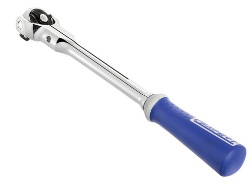 The Britool BRIE032802B 1/2 inch hinged head reversible ratchet has a 72 tooth mechanism and a 5° increment. The ratchet has an ergonomic bi-material handle for comfort and the compact head is finished in high chrome.Length: 306mmWeight: 640gHeight:48mmISO 3315, DIN 3122, ISO 1174-1.