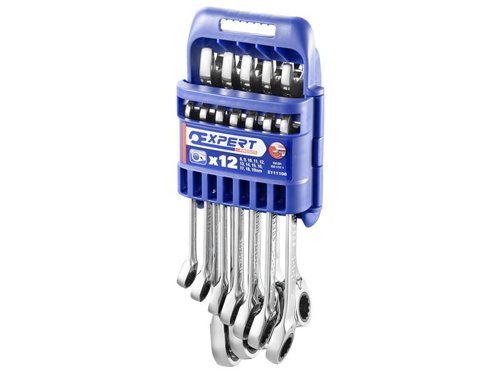 This Britool 12 piece ratchet combination spanners are forged from chrome vanadium steel for strength and durability.Sizes: 8, 9, 10, 11, 12, 13, 14, 15, 16, 17, 18 and 19mm.