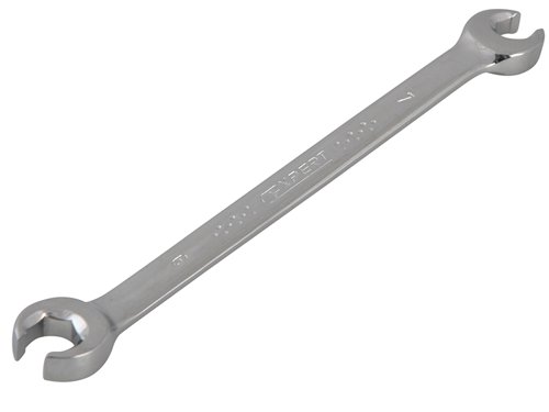 The Britool E112301B flare nut spanners are forged in chrome vanadium steel with a high chrome finish. They have open ends which are angled at 15° from the handle axis for better access.DIN 3118 - ISO 691.All sizes have 6 point ends.The Britool BRIE117391B Flare Nut Wrench 11mm x 13mm has the following dimensions:Size: 11 x 13mmLength: 174mmWeight: 82g