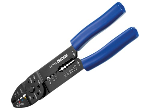 These Britool Crimping and Stripping Pliers are suitable for crimping 1.5mm², 2.5mm² and 6mm² pre-insulated plugs and tubular lugs from 1.5 to 6mm². They will also strip wires from 0.75 to 6mm².Length: 220mm.