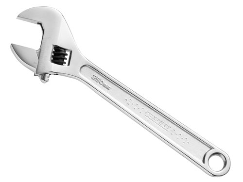 The Britool Adjustable Wrench has a hardened chrome vanadium steel body and polished chrome faces. The reduced nose thickness allows better access and the round handle design offers better ergonomics. The wrench features right-hand knob rotation and fully tempered and quenched grip. The head of this registered model is tilted at 15° for a 30° deflection angle when flipped.ISO 6787 - DIN 3117.Specification:Length: 150mmWeight: 130g