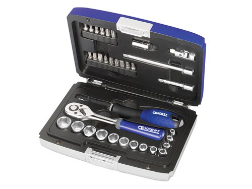 BRIE194672B Expert 1/4in Drive Socket & Accessory Set, 34 Piece