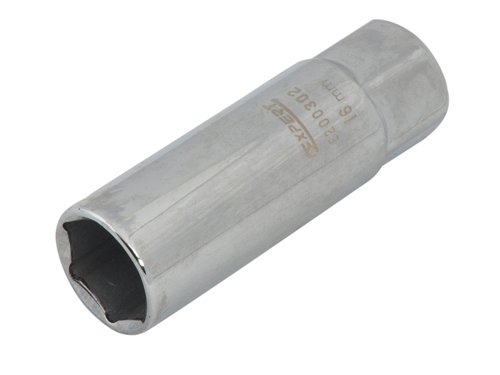Britool Spark Plug Socket, conforming to ISO 11168 standards.3/8in Square Drive.Size: 16mm.