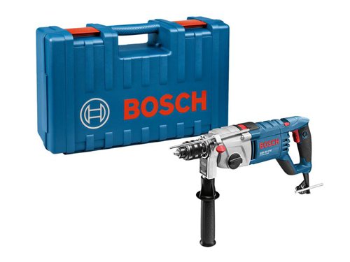 Bosch GSB 162-2 RE Professional Impact Drill for drilling in masonry, stone, wood, and metal. Its extremely strong 1,500W motor with a high overload capacity and high torque is ideal for intense and heavy-duty applications. The speed has been specifically optimised to enable a fast drilling progress up to 162mm in diameter even when using diamond core cutters in the non-impact function. The impact drillâ€™s rotation control clutch ensures an increased level of user protection even when working in the toughest materials.Supplied with: 1 x Keyless Chuck 16mm, 1 x Auxiliary Handle, 1 x Depth Stop 210mm and 1 x Carry Case.Specifications:Bit Holder: 5/8in-16 UNF.Input Power: 1,500W.No Load Speed: 0-750/1,800/min.Impact Rate: 0-12,750/30,600/bpm.Max. Torque: 17Nm.Weight: 4.8kg.Bosch GSB 162-2 RE Professional Impact Drill 110V Version.