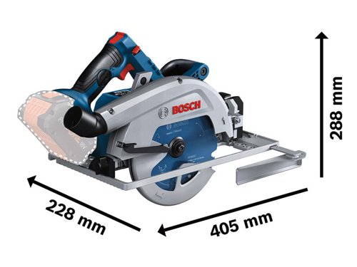 Bosch GKS 18V-68 GC Pro BITURBO Circular Saw delivers cordless flexibility with corded power. Offers an exceptionally strong performance, equal to corded 1,800W saws, yet provides complete manoeuvrability and cordless freedom. The saw´s outstanding ergonomics and innovative auxiliary handle enable ideal tool control in all cutting positions. Equipped with a comfortable and intuitive depth adjustment, this tool enables the ultimate simplicity when cutting.A handy user Interface enables individual speed settings via smartphone and also features a fast brake, an ECO Mode for up to 30% more runtime, overload and restart protection, a spindle lock and a 360° rotatable, integrated dust port connector.Perfect for use in wood and wooden composites. Use this saw with the Bosch Click & Clean dust extraction system, dustbags, connectivity module GCY 42, and FSN guide rails. The saw also fits on the guide rails of Festool, Makita and Mafell.Compatible with all Bosch Professional 18V batteries, including ProCORE18V batteries and chargers (Professional 18V System). For maximum power use ProCORE18V â‰¥ 5.5 Ah. Also compatible with AMPShare, the multi-brand battery alliance.Specifications:No Load Speed: 2,500-5,000/min.Blade: 190 x 30mm Bore.Max. Cutting Depth: @90°: 68mm, @45°: 50mm.Weight: 5.3kg excl. battery.This Bosch GKS 18V-68 GC Pro BITURBO Circular Saw is supplied with: 2 x 18V 5.5Ah ProCORE18V Li-ion Batteries.1 x Quick Charger GAL 1880 CV.1 x Expert for Wood Circular Saw Blade 290 x 30 x 1.5mm.1 x Parallel Guide.1 x 1/1 L-BOXX inlay for tool.1 x L-BOXX 238.