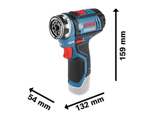 The Bosch GSR 12V-15 FC Professional Drill Driver is part of the Bosch Professional FlexiClick System, which prepares for all challenges on the job site. Redefine your limits thanks to the flexibility of five solutions in one compact tool. Perfect for hard-to-reach places due to its extremely compact design.Compatible with all Bosch Professional 12V batteries and chargers (Professional 12V System).Specifications:Chuck Capacity: 10mm.No Load Speed: 0-400/0-1,300/min.Max. Torque (Soft/Hard): 15/30Nm.Torque Settings: 20+1.Max. Screw Diameter: 7mm.Max. Drilling Diameter: Wood 19mm, Steel 10mm.Weight: 0.6kg excl. battery.This Bosch GSR 12V-15 FC Pro FlexiClick Drill Driver is supplied with:1 x GFA 12-B Drill Chuck Attachment.2 x 12V 2.0Ah Li-ion Batteries.1 x Quick Charger GAL 12V-40 Professional.1 x 1/2 L-BOXX inlay for tool and charger.1 x 1/2 L-BOXX inlay for 12V adaptors.1 x L-BOXX 102.