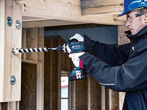 Bosch GSR 18V-110 C Professional Drill Driver with a powerful brushless motor. Its full-metal chuck makes the drill driver highly durable and capable of handling even the toughest applications on the jobsite. Furthermore, it is equipped with a Bluetooth Connectivity option to connect directly to a smartphone for additional tool control.Supplied with: 2 x 18V 5.0Ah Li-ion Batteries, 1 x Auxiliary Handle, 1 x Quick Charger GAL 18V-40 Professional and 1 x LBOXX 136.Compatible with all Bosch Professional 18 V batteries and chargers (Flexible Power System). Also compatible with AMPShare, the multi-brand battery alliance.Specifications:Chuck Capacity: 13mm.No Load Speed: 0-480/0-2,100/min.Max. Impact Rate: 31,500/bpm.Max. Torque (Soft/Hard/Max.): 47/85/110Nm.Torque Settings: 25+1.Max. Screw Diameter: 12mm.Max. Drilling Diameter: Wood 82mm, Steel 13mm, Masonry 16mm.Length: 199mm.Height: 213mm.Weight: 1.8kg excl. battery.