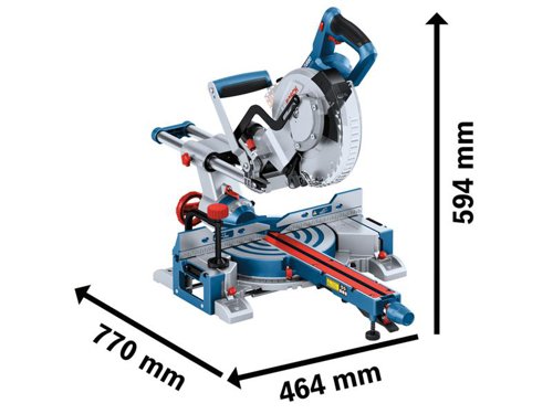 BSH601B51000 Bosch GCM 18V-216 D Professional BITURBO Mitre Saw 18V Bare Unit