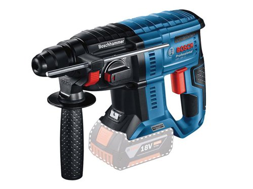 The Bosch GBH 18V-21 SDS Plus Hammer Drill offers 3 modes of drilling: drilling, hammer drilling and chiselling, with both forward and reverse rotation. Its brushless motor reduces the need for maintenance and improves run time per battery charge, resulting in less downtime and increased longevity.Fitted with an SDS Plus tool holder for optimum power transmission and tool-free bit changes. It also has an ergonomic, soft grip handle for excellent comfort and control.Specification:No Load Speed: 0-1,800/min.Impact Rate: 0-5,100/bpm.Impact Energy: 2 joules.Capacity: Concrete with Hammer Bits 4-20mm, Steel 13mm, Wood 30mm.Sound pressure level: 90 dB(A).Vibration emission value ah (drilling in concrete): 15.5 m/s².Weight: 2.4kg (without battery).This Bosch GBH 18V-21 SDS Plus Hammer Drill is supplied in an L-BOXX carry case as a Bare Unit - No Battery or Charger.
