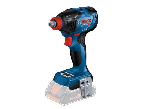 The Bosch GDX 18V-210 C Impact Driver/Wrench has a 2-in-1 tool holder: 1/4in internal hex and 1/2in square drive for the highest flexibility, and broadest application.The tool delivers powerful performance while preventing damage to materials, and has two default modes: selftapping screw and wood screw. The Bosch tool has more control and less broken/stripped off screwheads, worn-out threads, and damaged workpieces, by slowing down or shutting off the impact driver. Each mode is customisable via the Bosch Toolbox App.Three speed/torque settings ensure impressive control, and greater flexibility on the job. It comes with a GCY42 Bluetooth® Tool Module allowing the user to connect to the Bosch Toolbox App.Bare Unit (NO Battery or Charger supplied) in a L-BOXX Carry Case.Specification:Bit Holder: 6.35mm (1/4in)/1/2in Square.No Load Speed: 0-2,300/0-3,400/min.Impact Rate: 0-2,200/0-3,300/0-4,100/bpm.Torque Stages: 130/160/210Nm.Max. Breakaway Torque: 370Nm.Sound pressure level: 95 dB(A); Vibration emission value ah: 9.8 m/s²Weight: 1.2kg (without battery).