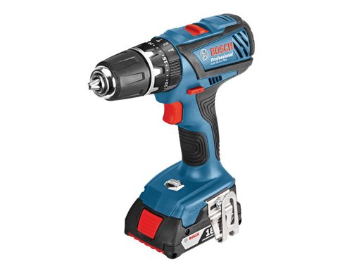 The Bosch GSB 18V-21 Combi Drill has been designed for professional applications. Thanks to full metal gear and electronic cell protection (ECP) it's a reliable, daily-use screwdriver. The motor brake allows for precise work, ideal when driving rows of screws. Other features include a practical belt clip and integrated LED light with an afterglow function for illuminating the work area, even in dark places.Specification:Chuck: 13mmNo Load Speed: 0-480/0-1,800/min.Impact Rate: 0-27,-00/bpmMax. Torque: 55NmTorque Settings: 20 + DrillCapacity: Masonry 10mm, Steel 10mm, Wood 35mmScrew Capacity: Machine Screw 10mmThis Bosch GSB 18V-21 Combi Drill is supplied with:2 x 18V 4.0Ah Li-ion Batteries1 x AL 1820 CV Charger1 x Carry Case