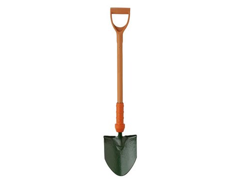 The Bulldog Insulated Treaded General Service Shovel is the perfect tool for any contractor in need of a reliable and heavy duty shovel.The shovel is forged from one piece of steel with an epoxy paint coating to provide optimum protection against corrosive substances, and the round corner blades reduce penetration damage to underground pipes and cables.The treads enable you to use more force and it also acts as boot protection. Fitted with a one piece, heavy-duty fibreglass YD handle.Manufactured to BS8020. Individually tested to 10,000 volts, guaranteed to 1,000 volts, and supplied with a Certificate of Conformity.