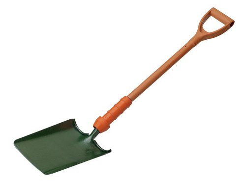 The Bulldog Insulated Treaded Taper Mouth Shovel is the perfect tool for any contractor in need of a reliable and heavy duty shovel.Forged from one piece of steel with an epoxy paint coating to provide optimum protection against corrosive substances, the shovel's round cornered blade dramatically reduces penetration damage to underground pipes and cable.The treads enable you to use more force, and also act as boot protection, also fitted with a one piece, heavy-duty fibreglass YD handle.Manufactured to BS8020. Individually tested to 10,000 volts, guaranteed to 1,000 volts, and supplied with a Certificate of Conformity.