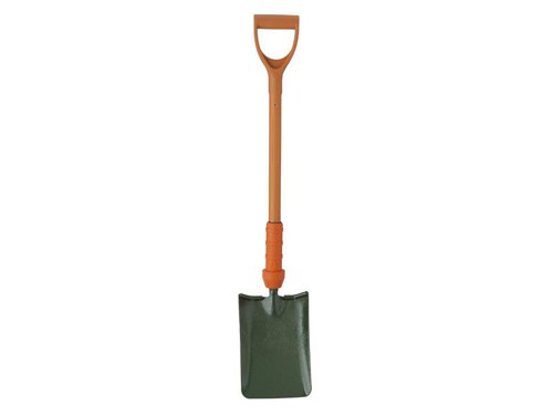 The Bulldog Insulated Treaded Trench Shovel is the perfect tool for any contractor in need of a reliable and heavy duty shovel. Forged from one piece of steel with an epoxy paint coating to provide optimum protection against corrosive substances. Its rounded head dramatically reduces penetration damage to underground pipes and cables.The treads on this tool enables you to use more force and it also acts as a boot protection. The shovel is fitted with a one piece, heavy-duty fibreglass YD handle.Manufactured to BS8020, and individually tested to 10,000 volts, guaranteed to 1,000 volts, and supplied with a Certificate of Conformity.