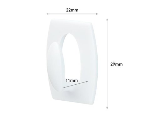 Command™ White Mini Hooks are ideal for hanging keys, jewellery, party decorations and other household items.* Damage-free hanging, holds strongly and removes cleanly* Easy to apply, no need for nails, screws or drills* Strips stretch off cleanly without leaving holes, marks or sticky residue* Suitable for most smooth surfaces including painted walls, tiles, metal and woodHolding Power: 225gThis Value Pack contains:18 x White Mini Hooks (hold up to 225g per hook)24 x Adhesive Refill Strips
