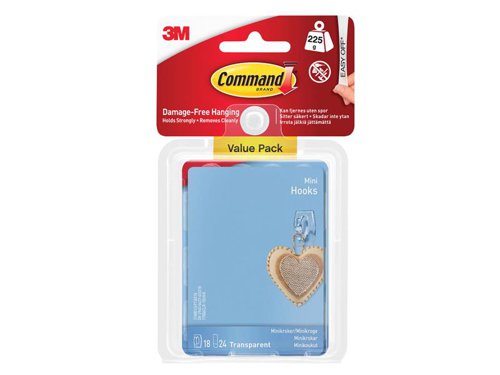 Command© Clear Mini Hooks Value Pack (Pack 18)