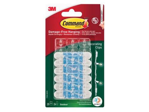 Command© Clear Outdoor Decorating Clips (Pack 20)