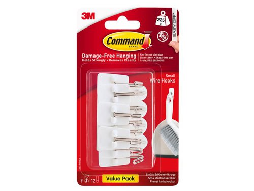 COM170679VP Command™ White Wire Hooks Value Pack (Pack 9)
