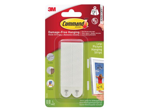 COM Picture Hanging Strips, Large (Pack 4)
