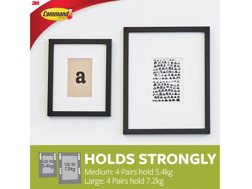 COM17209 Command™ Picture Hanging Strips Set, Medium & Large (Pack 12)