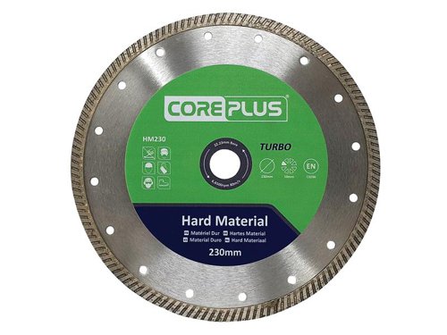 CORDBHM230 CorePlus HM230 Hard Material Turbo Diamond Blade 230mm