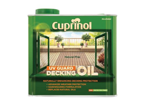 CUPDONP25L Cuprinol UV Guard Decking Oil Natural Pine 2.5 litre