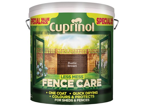 CUPLMFCRB6L Cuprinol Less Mess Fence Care Rustic Brown 6 litre