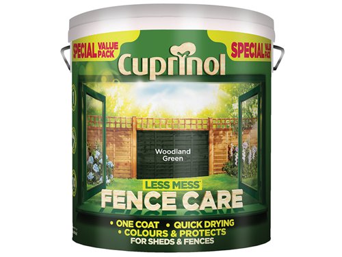 CUPLMFCWG6L Cuprinol Less Mess Fence Care Woodland Green 6 litre