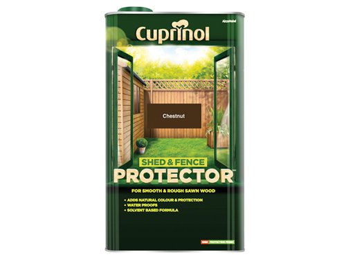 CUPSFCH5L Cuprinol Shed & Fence Protector Chestnut 5 litre