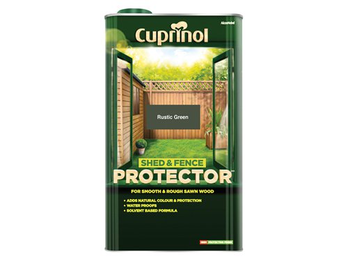 CUPSFRG5L Cuprinol Shed & Fence Protector Rustic Green 5 litre