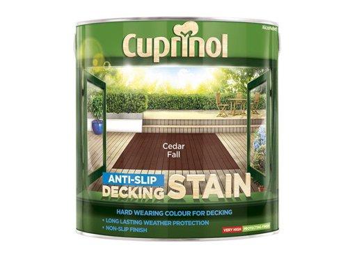 CUPUTDSCF25L Cuprinol Anti-Slip Decking Stain Cedar Fall 2.5 litre