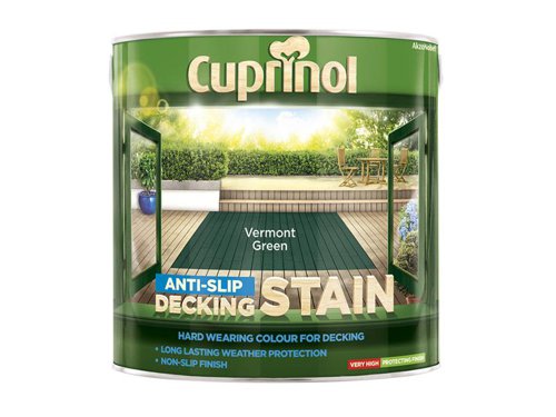 CUPUTDSVG25L Cuprinol Anti-Slip Decking Stain Vermont Green 2.5 litre