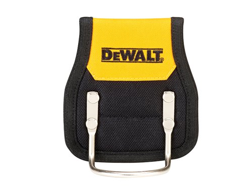 The DEWALT DWST1-75662 Hammer Loop has a rustproof metal loop that fits most hammers. It is made from a strong durable polyester fabric, 1200 denier, with metal rivets for extra reinforcement.