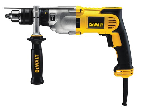 The DEWALT D21570K Dry Diamond Drill has a new motor which gives improved performance in applications with dry core bits up to 127mmn in bricks or soft masonry. The electronics provide e-clutch, power-up and overload protection and the two speed gearbox for increased versatility when drilling in wood, metal and concrete with standard drill bits.The electro-Mechanical clutch increases user control and protection and the heavy-duty 16mm steel chuck allows quick bit change whilst offering excellent bit retention. It has a innovative mode selection collar which allows intuitive control for optimal performance.Standard Equipment: Multi-Position side handle, Depth Stop, and Heavy-duty Carrying Case.Specifications:Chuck: 16mm Keyed.Spindle Thread: 1/2in x 20 UNF.Input Power: 1,300 Watt.Power Output: 680 Watt. No Load Speed: 0-1,250/0-3,500/min.Capacity: Core (Brick/Maonry): 127mm.Collar Diameter: 43mm.Length 380mm.Height 215mm.Weight: 3.0kg.The DEWALT D21570K Dry Diamond Drill 2 Speed 1300 Watt 127mm in the 240 Volt Version.
