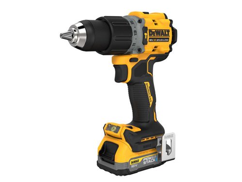 The DEWALT DCD805 XR Brushless G3 Combi has been engineered to give the greatest performance on the toughest jobsites, the 2 speed and 15 torque settings give the ultimate control over drilling and fastening applications.Its ultra-compact, lightweight design allows use in confined spaces, and fitted with an ergonomic, overmould rubber grip improving the user's comfort. The enhanced pivoting LED positioned on the foot offers greater visibility in dark, and confined spaces.POWERSTACK™ batteries deliver 50% more power* with a 25% smaller** footprint and work with all DEWALT 18V XR tools.* Regarding 50% more power: vs DCB183 battery, not in application.** Regarding 25% smaller pack and a more compact footprint: vs DCB183 battery.Specifications:Chuck: 13mm.No Load Speed: 0-650/2,000/min.Impact Rate: 34,000/bpm.Max. Torque: 90Nm.Capacity: Steel 13mm, Masonry 13mm, Wood 55mm.The DEWALT DCD805E2T XR Brushless G3 Combi is supplied with:2 x 18V 1.7Ah POWERSTACK™ Li-ion Batteries.1 x POWERSTACK™ Compact Charger.1 x TSTAK™ Carry Case.