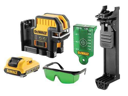 DEWDCE825D1G DEWALT DCE0825D1G 5 Spot Cross Line Laser Green 12V 1 x 2.0Ah Li-ion