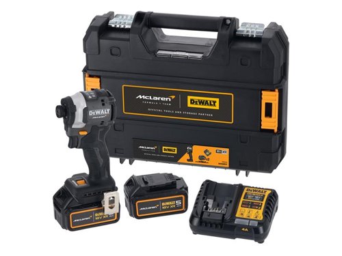 DEWALT Power Tools DCF85MP2T McLaren F1 XR Brushless 1/4in Impact Driver 18V 2 x 5.0Ah Li-ion