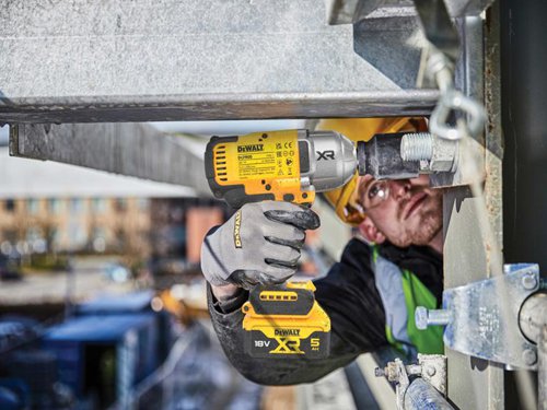 The DEWALT DCF900 XR High Torque Impact Wrench has an efficient brushless motor delivers high performance, extends tool life and allows for much shorter design. Its variable trigger provides complete control over all applications.The compact design enables easy access in confined areas. Fitted with a comfortable rubber XR grip and switch for greater application comfort and maximum control. An ultra-bright white LED work light with a delay feature improves visibility. Brightness control allows dimming or turn off to suit the working conditions.Specifications:Bit Holder: 1/2in Square Drive.No Load Speed: 0-2,300/min.Impact Rate: 18,000/bpm.Max. Torque: 1,396Nm, Breakaway Torque: 1,898Nm.Weight: 2.8kg (without battery).The DEWALT DCF900P2T XR Brushless 1/2in High Torque Impact Wrench is supplied with:2 x 18V 5.0Ah Li-ion Batteries.1 x Multi-Voltage Charger.1 x TSTAKâ„¢ Kitbox.