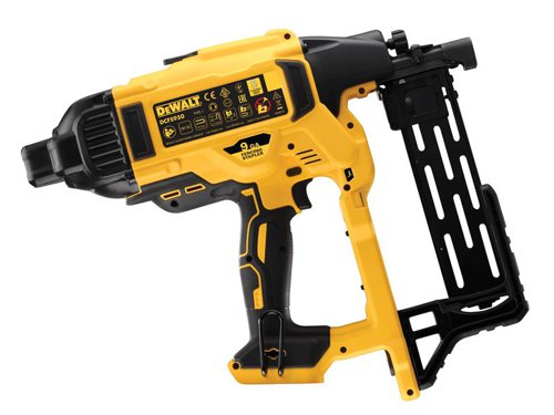 The DEWALT DCFS950 Brushless XR Fencing Stapler is the first dedicated fencing stapler that features a powerful single flywheel system taken from our most powerful cordless nailer. Sequential mode enables careful exact placement and higher accuracy whilst stapling. RAPIDCYCLE™ mode is intended for quick repetitive operation. Dry fire lockout ensures that the tool is protected from firing without nails in the magazine.Designed for agricultural, industrial or civil engineering support, it will drastically reduce the time it takes to install wire fencing perimeters.Specifications:Nail Length: 40-50mm.Nail Diameter: 4mm.Magazine Capacity: 35 Nails.Weight: 4.1kg.The DEWALT DCFS950N Brushless XR Fencing Stapler is supplied as a bare unit, no battery or charger supplied.